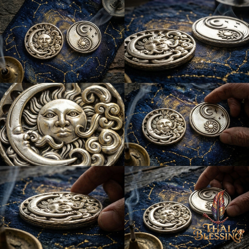 🌞🌙 Tawan Um Chan – The Sun Embracing The Moon – Satin Samlit Edition – Luang Pu Phorn, Wat Khlong Men (2567) – The Ultimate Alchemy of Infinite Attraction, Celestial Balance, and Supreme Wealth!