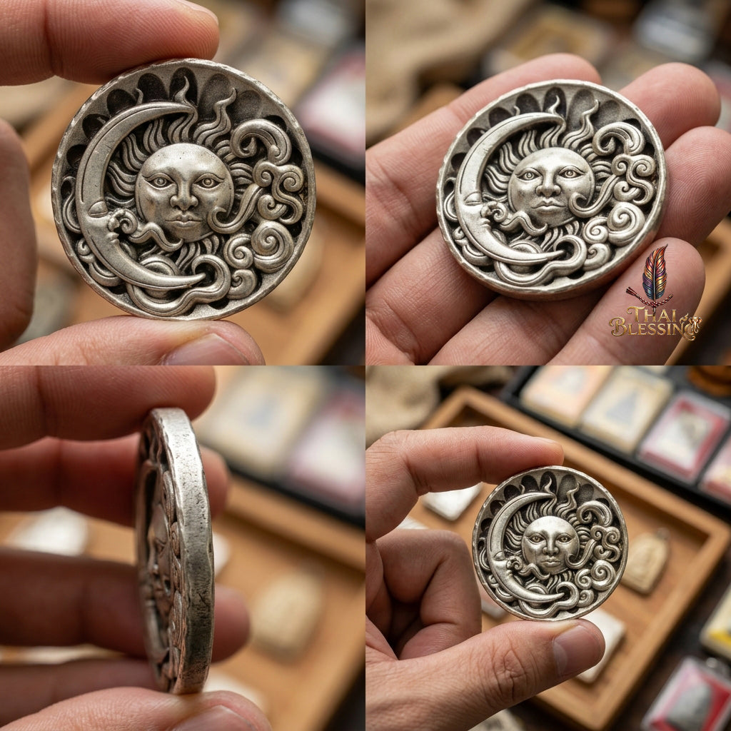 🌞🌙 Tawan Um Chan – The Sun Embracing The Moon – Satin Samlit Edition – Luang Pu Phorn, Wat Khlong Men (2567) – The Ultimate Alchemy of Infinite Attraction, Celestial Balance, and Supreme Wealth!