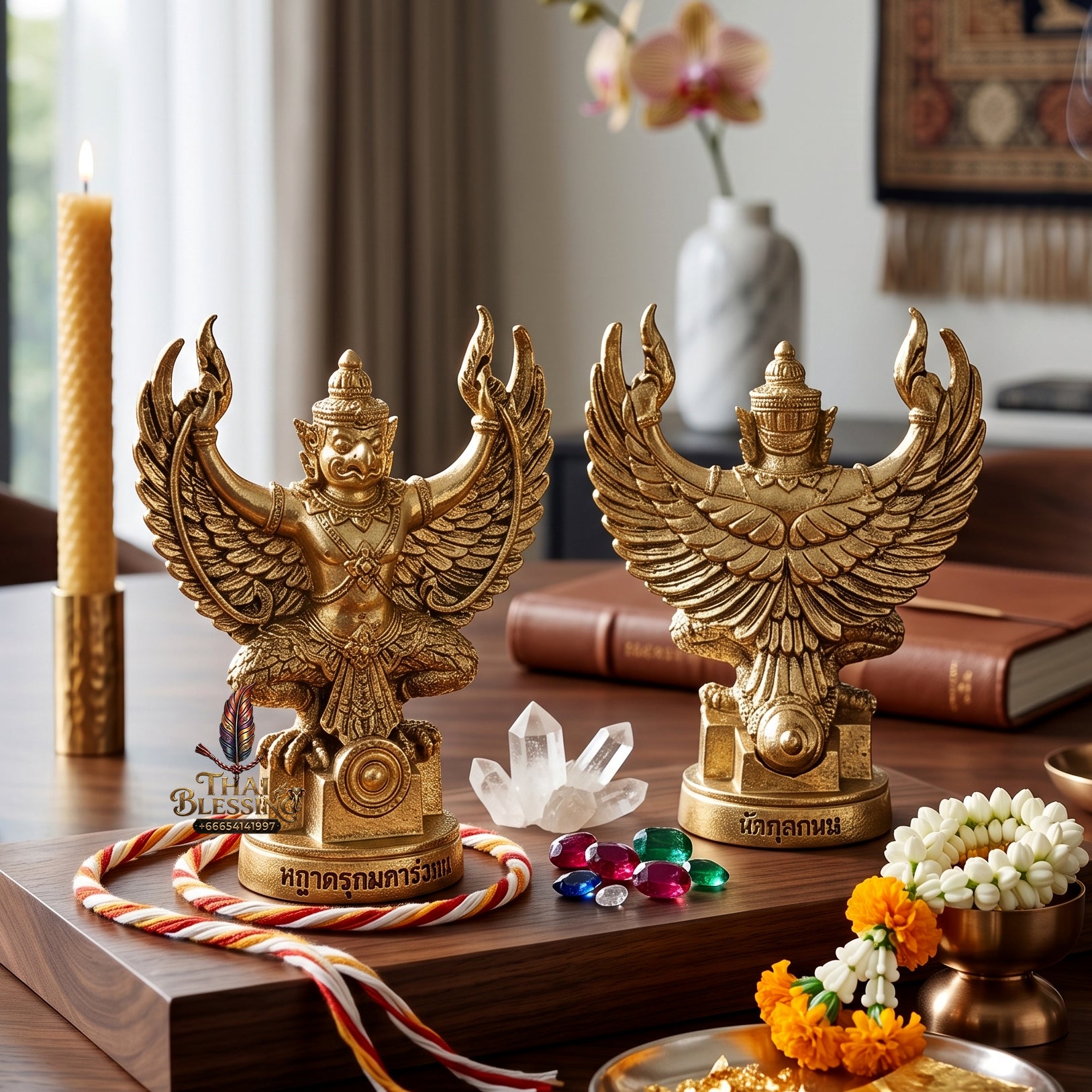 ✨🦅👑 Authentic Thai Amulet Sovereign Avian Fleet - Executive Overlord Garuda Matrix (3.3x2.5 cm), Luang Pu Kambu Master Consecrated Shield High-Brilliance Alpaca