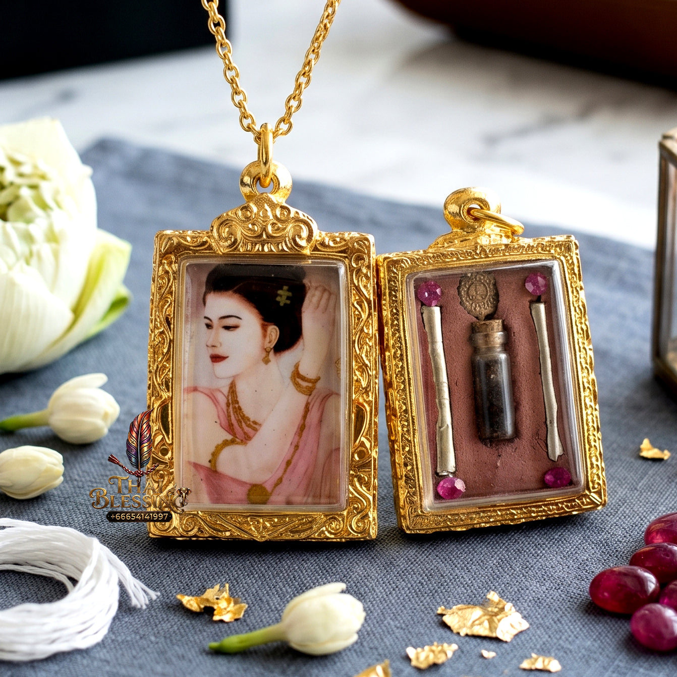 ✨🧘‍♂️💎 Authentic Thai Amulet Millionaire Deva Matrix - Mae Kham Mon Sovereign Capital Catalyst Locket, Phra Ajarn O Masterpiece