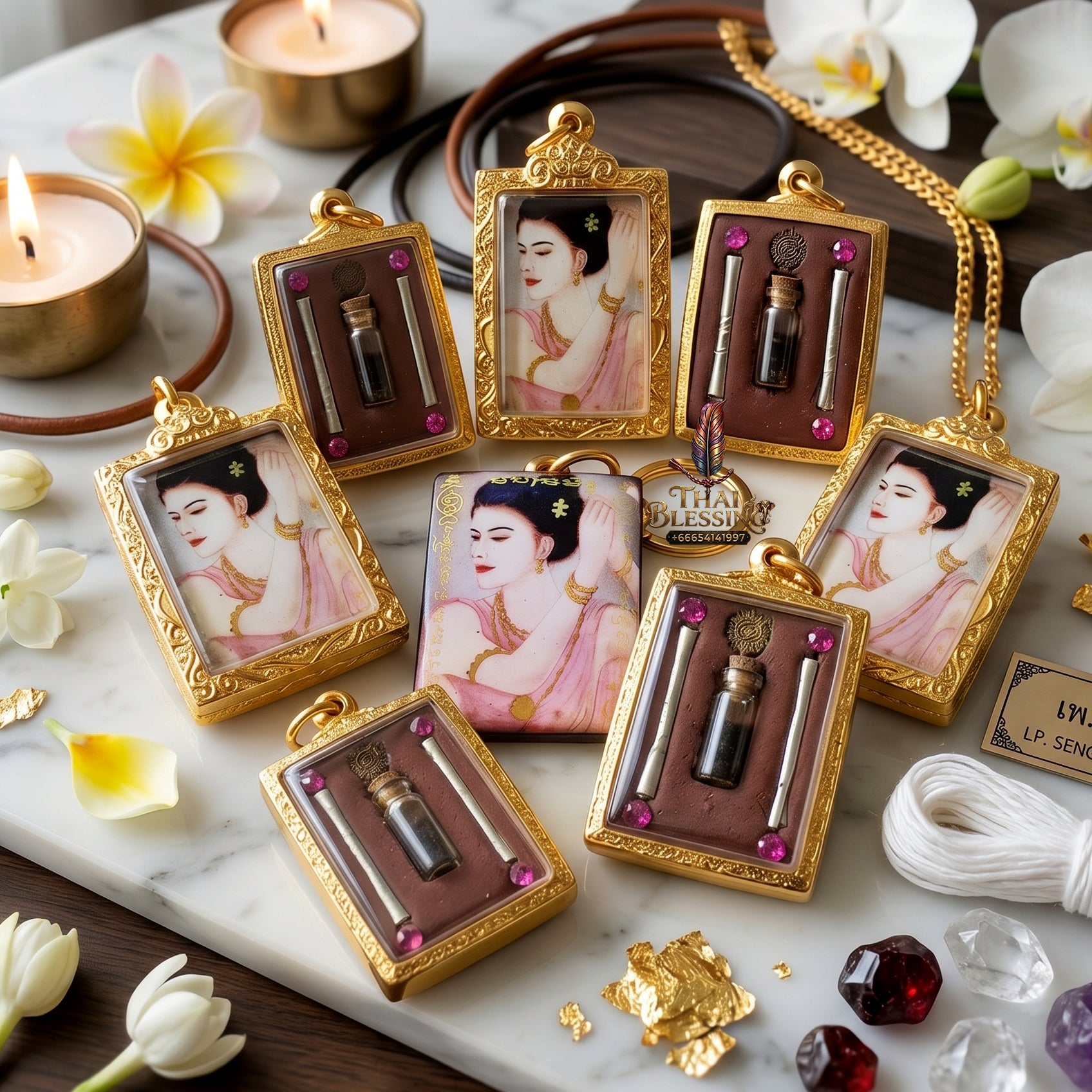 ✨🧘‍♂️💎 Authentic Thai Amulet Millionaire Deva Matrix - Mae Kham Mon Sovereign Capital Catalyst Locket, Phra Ajarn O Masterpiece