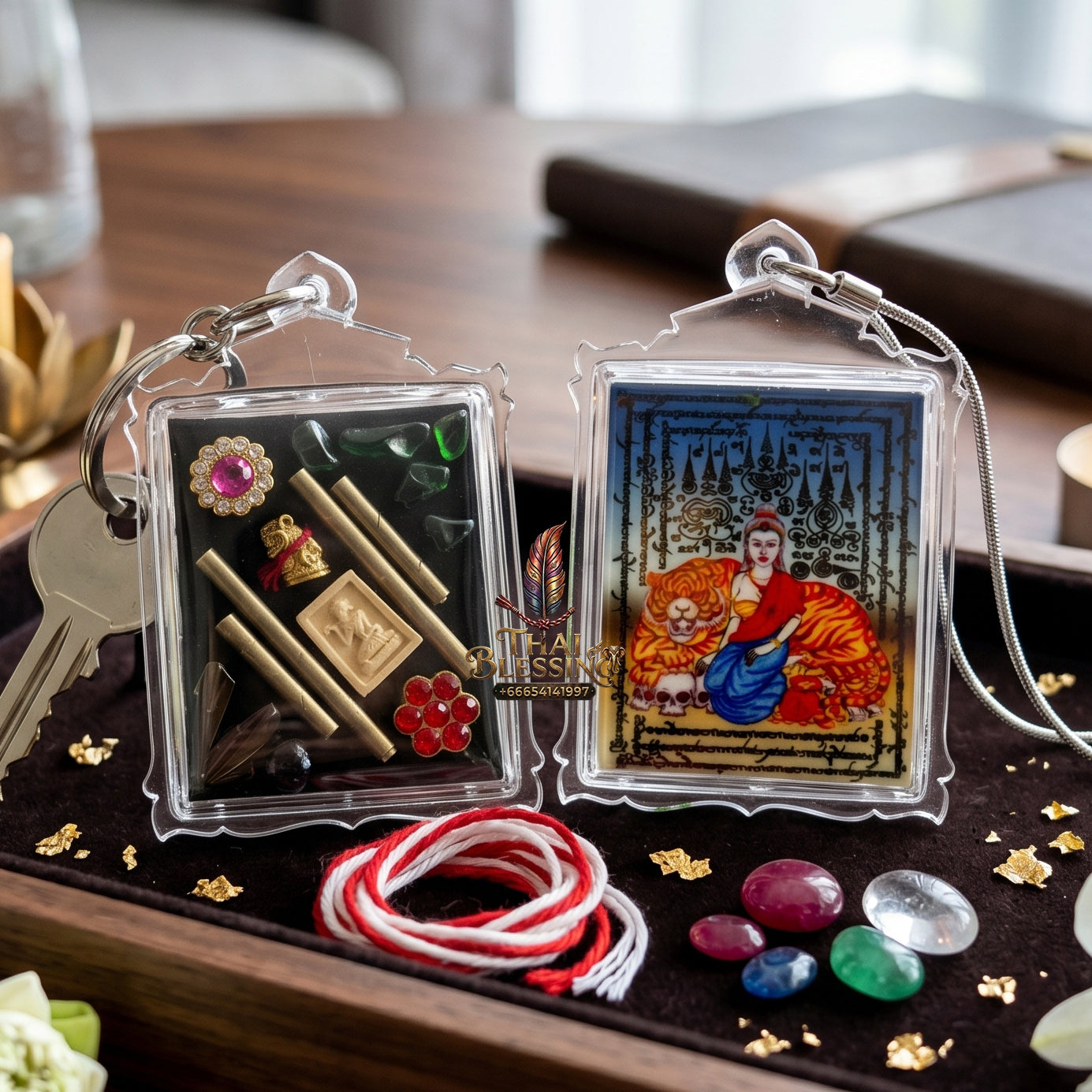 ✨🐅👑 Authentic Thai Amulet Apex Charismatic Field - Sovereign Tigress Locket Node with Sacred Metallic Resonators, Ajarn Foi Masterpiece