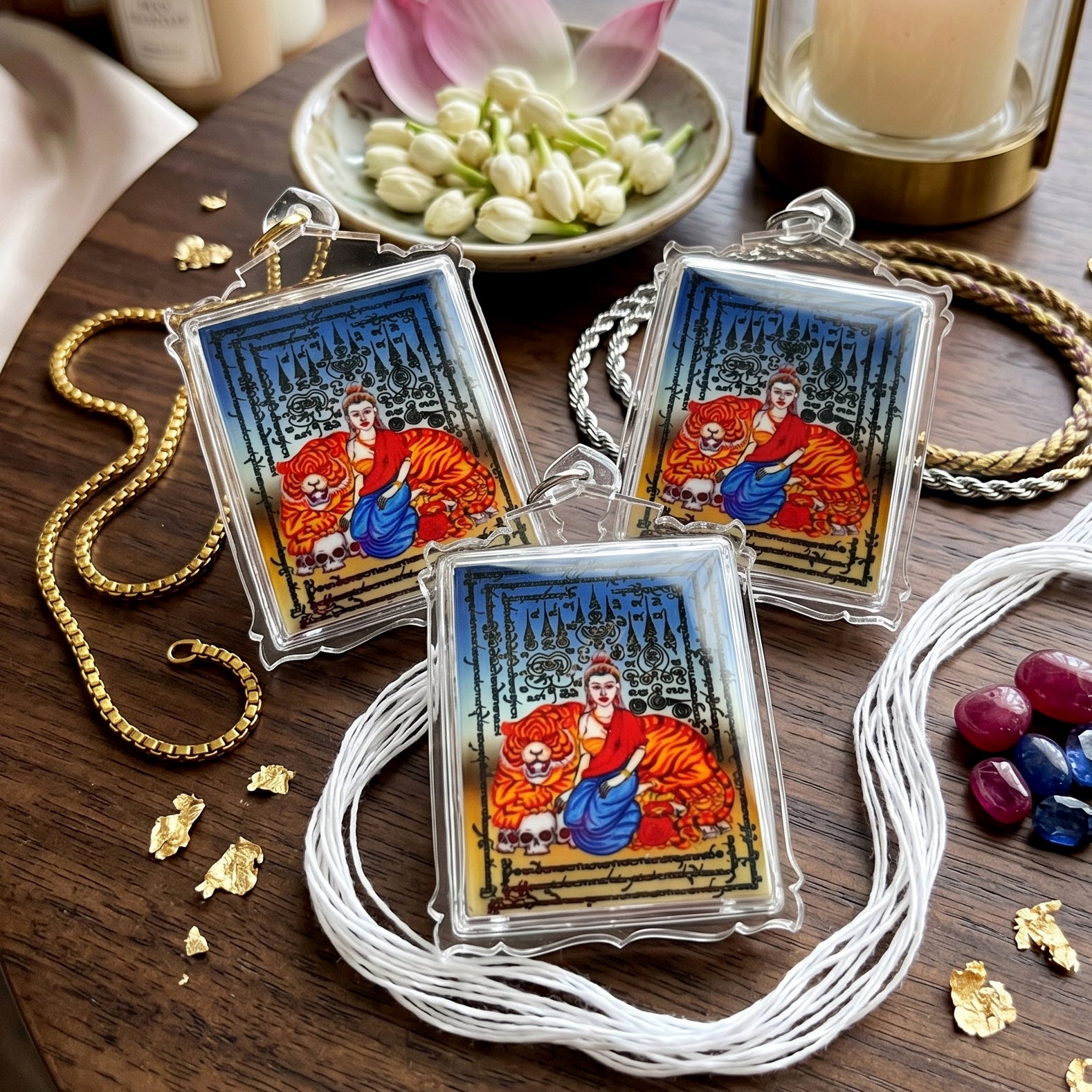 ✨🐅👑 Authentic Thai Amulet Apex Charismatic Field - Sovereign Tigress Locket Node with Sacred Metallic Resonators, Ajarn Foi Masterpiece