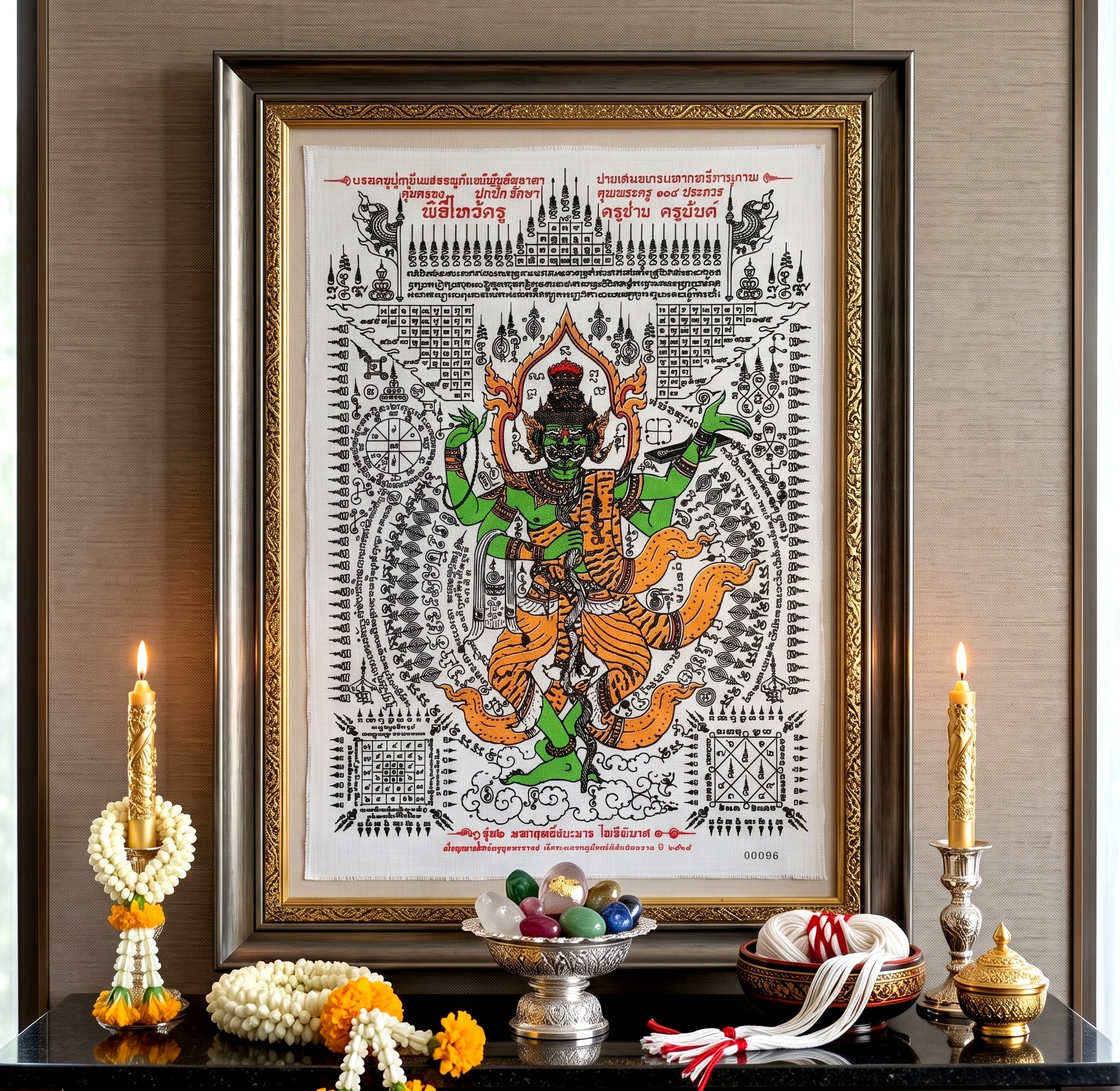 ✨🛡️🎨 Authentic Thai Amulet Sovereign Creator-Architect Grid - Grand Ascetic Phetchalukan Banner (30x45 cm), Systemic Reboot & Market Dominance Matrix