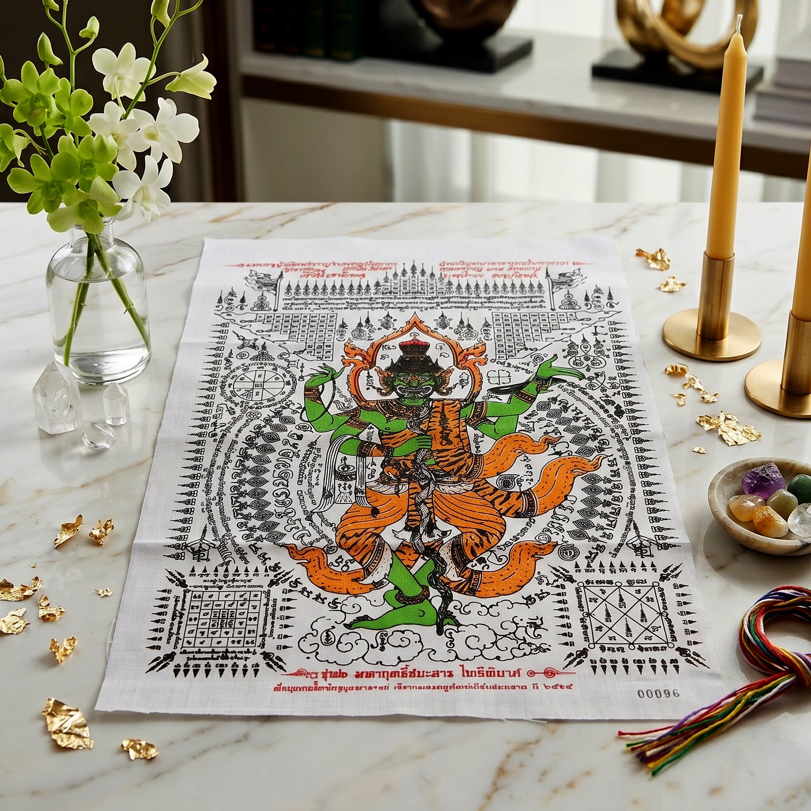 ✨🛡️🎨 Authentic Thai Amulet Sovereign Creator-Architect Grid - Grand Ascetic Phetchalukan Banner (30x45 cm), Systemic Reboot & Market Dominance Matrix
