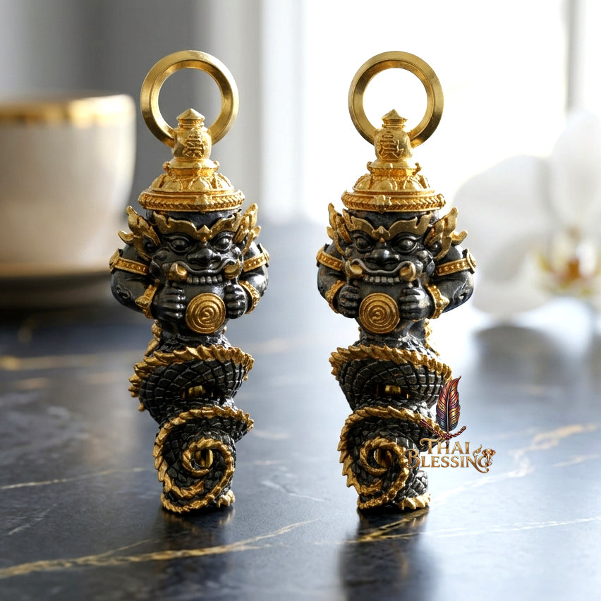 🔱 Takrut Phra Rahu "Ruai 8 Thit" – The Sovereign of Universal Prosperity – Black & Gold Edition (2569) – The Ultimate Tool for 8-Directional Wealth, Absolute Command, and Strategic Protection!
