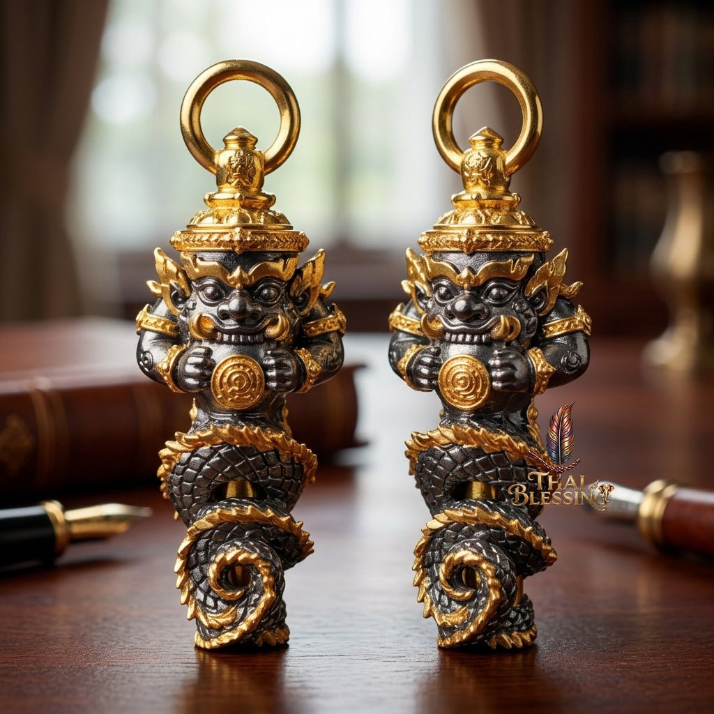 🔱 Takrut Phra Rahu "Ruai 8 Thit" – The Sovereign of Universal Prosperity – Black & Gold Edition (2569) – The Ultimate Tool for 8-Directional Wealth, Absolute Command, and Strategic Protection!