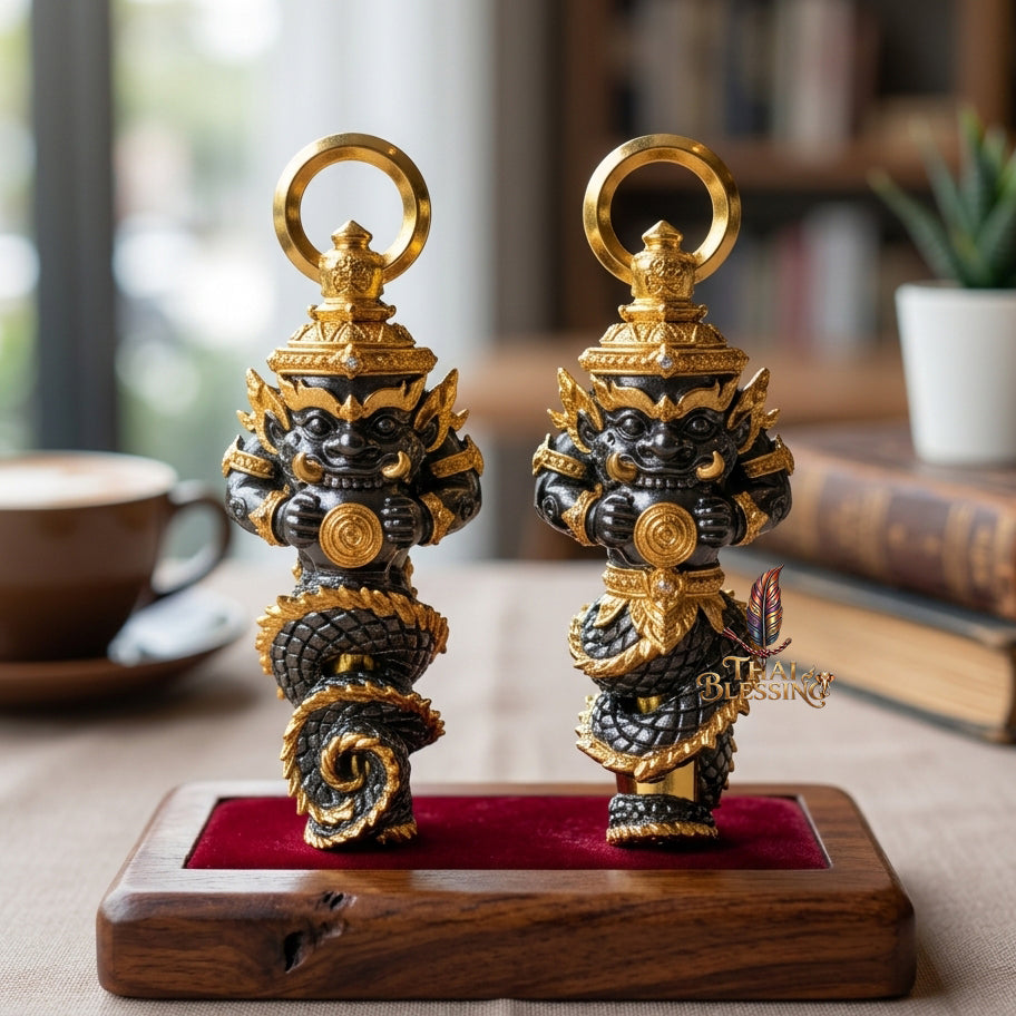 🔱 Takrut Phra Rahu "Ruai 8 Thit" – The Sovereign of Universal Prosperity – Black & Gold Edition (2569) – The Ultimate Tool for 8-Directional Wealth, Absolute Command, and Strategic Protection!