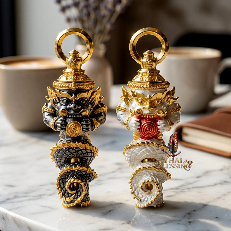 🔱 Takrut Phra Rahu "Ruai 8 Thit" – The Sovereign of Universal Prosperity – Black & Gold Edition (2569) – The Ultimate Tool for 8-Directional Wealth, Absolute Command, and Strategic Protection!