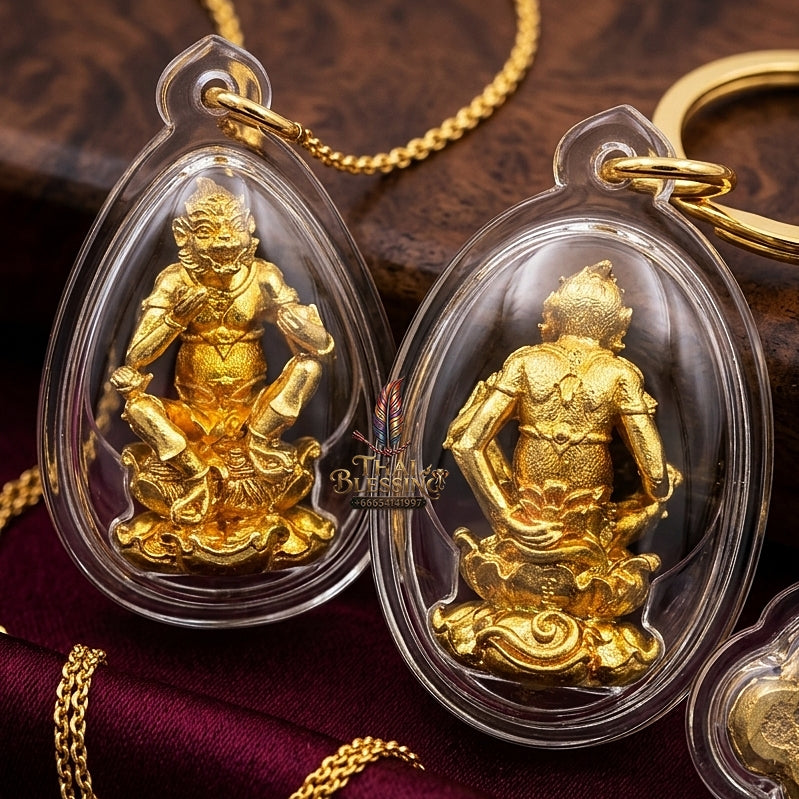 Thai Amulet Ultimate Wealth, Lanna Sorcery & Auspicious Prosperity Masterpiece Four-Ears Five-Eyes (Thep Si Hu Ha Ta) Talisman
