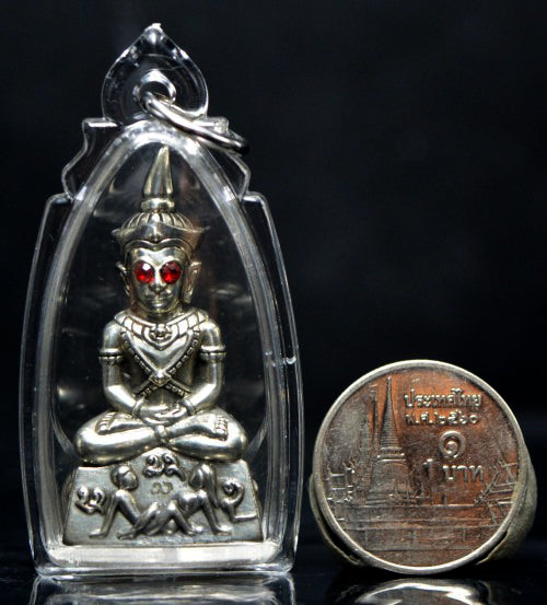 ✨ The Royal Lanna Phaya Ngang Pathamang Lokee: Authentic Arjan Nan Sit "Polished White Bronze" Edition for Absolute Seduction