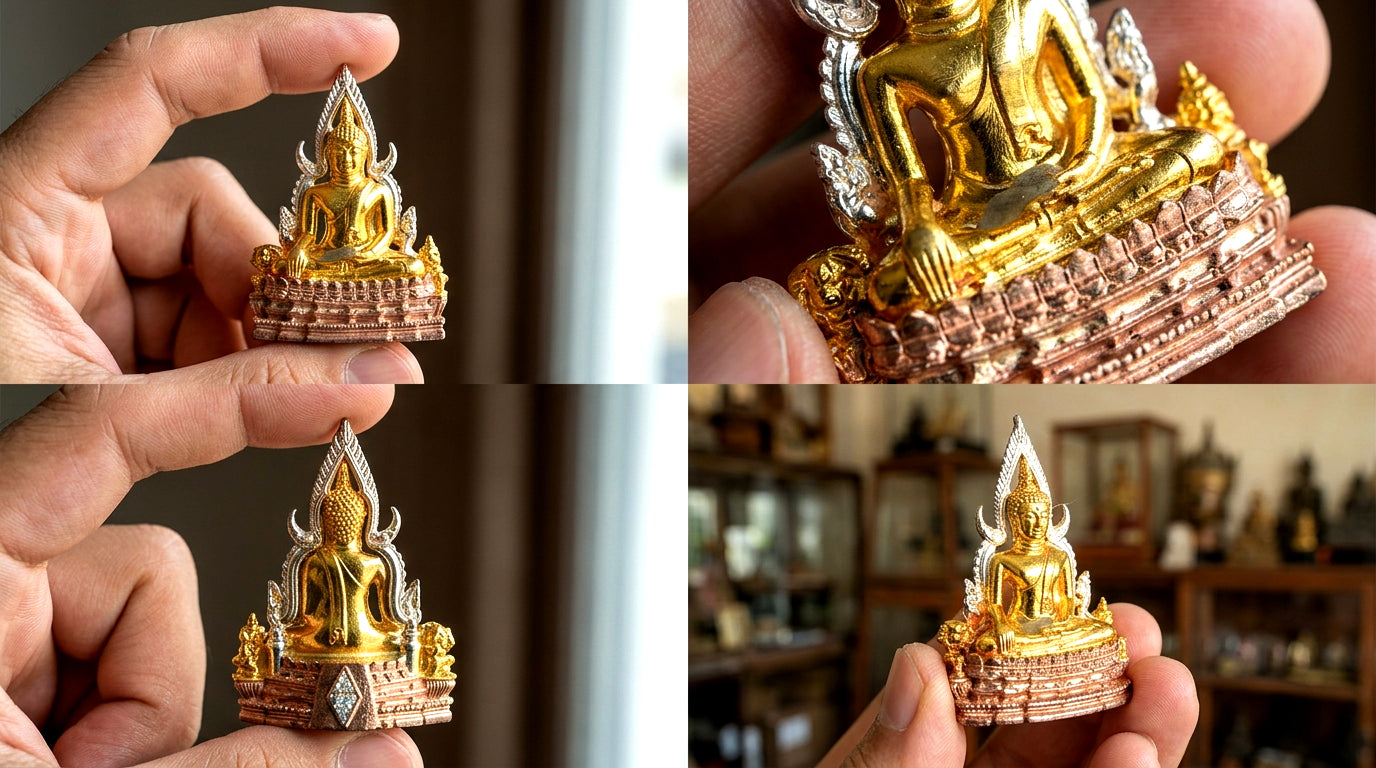 ☀️ Sacred Phra Buddha Chinnarat "Micro-Edition" Statue - Luxury 3K Plated Finish (Gold, Silver, Rose Gold) (2025 Sovereign Series) - Wat Phra Si Rattana Mahathat Woramahawihan