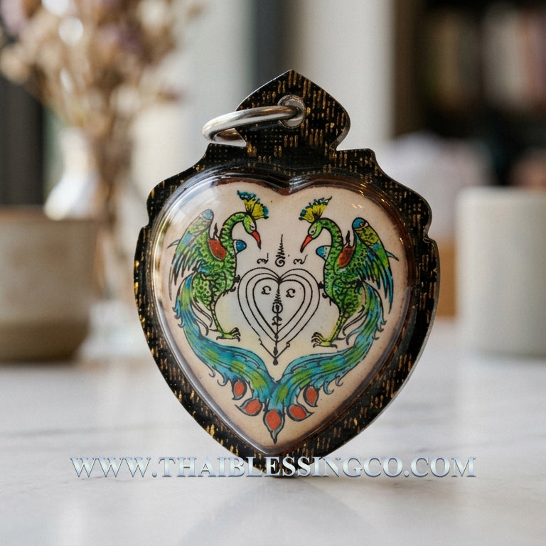 ✨ The Golden Peacock Empress Sovereign Locket: Infused with Sacred Attraction Oil by Arjan Kiew Teptong – Authentic Thai Mystical Talisman for Supreme Charisma, Prosperity, and Elite Business Luck ✨