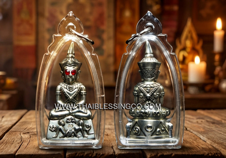 ✨ The Royal Lanna Phaya Ngang Pathamang Lokee: Authentic Arjan Nan Sit "Polished White Bronze" Edition for Absolute Seduction