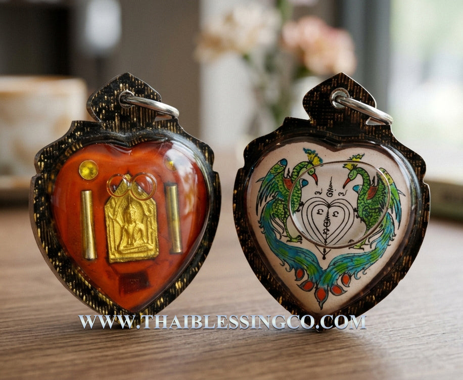 ✨ The Golden Peacock Empress Sovereign Locket: Infused with Sacred Attraction Oil by Arjan Kiew Teptong – Authentic Thai Mystical Talisman for Supreme Charisma, Prosperity, and Elite Business Luck ✨