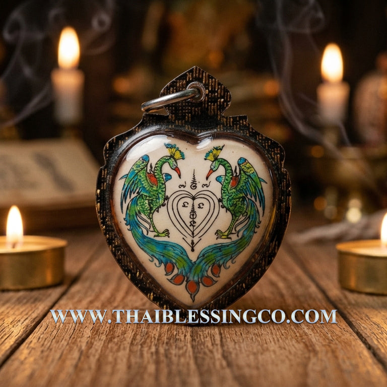 ✨ The Golden Peacock Empress Sovereign Locket: Infused with Sacred Attraction Oil by Arjan Kiew Teptong – Authentic Thai Mystical Talisman for Supreme Charisma, Prosperity, and Elite Business Luck ✨