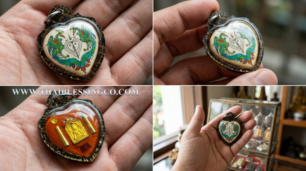 ✨ The Golden Peacock Empress Sovereign Locket: Infused with Sacred Attraction Oil by Arjan Kiew Teptong – Authentic Thai Mystical Talisman for Supreme Charisma, Prosperity, and Elite Business Luck ✨