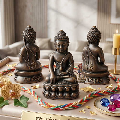 ✨🔔💰 Authentic Thai Amulet Exponential Resonator - Luang Phor Koon Black Ultra-Alloy Chinabanchorn Phra Kring, 2013 Wealth Multiplier Core Standard model