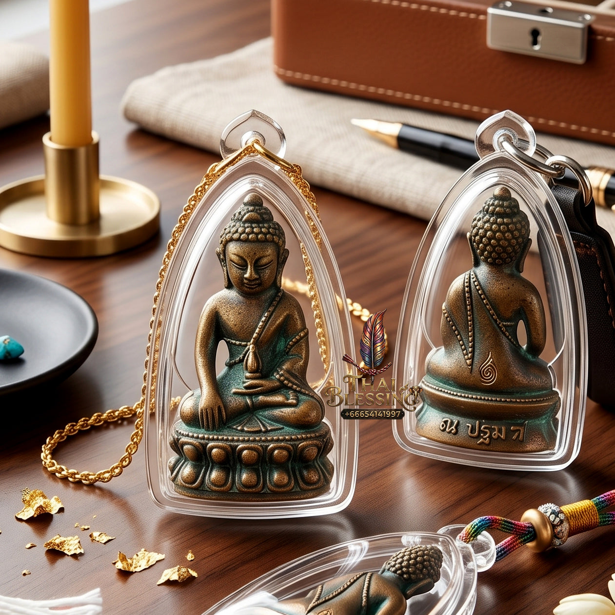 ✨🔔💰 Authentic Thai Amulet Exponential Resonator - Luang Phor Koon Black Ultra-Alloy Chinabanchorn Phra Kring, 2013 Wealth Multiplier Core