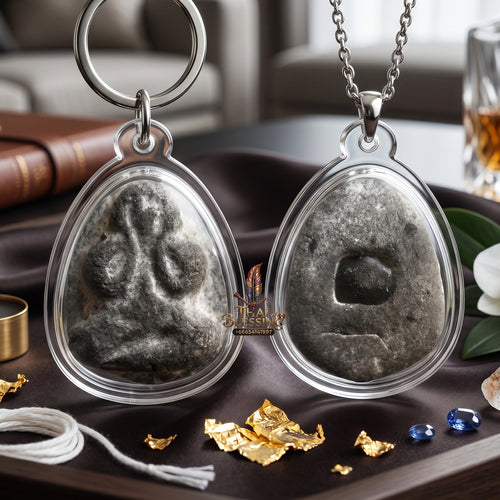 ✨🔮👤 Authentic Thai Amulet Sovereign Shadow Node - Phra Ajarn Wet Surin Closed-Eye Bio-Botanical Matrix, High-Density Asymmetric Defense Core Waterproof frame