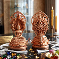 ✨🐍💰 Authentic Thai Amulet Sovereign Naga Canopy Node - White Bronze & Lek Lai Phra Phut Mucalinda, 2014 Executive Micro-Sculpture