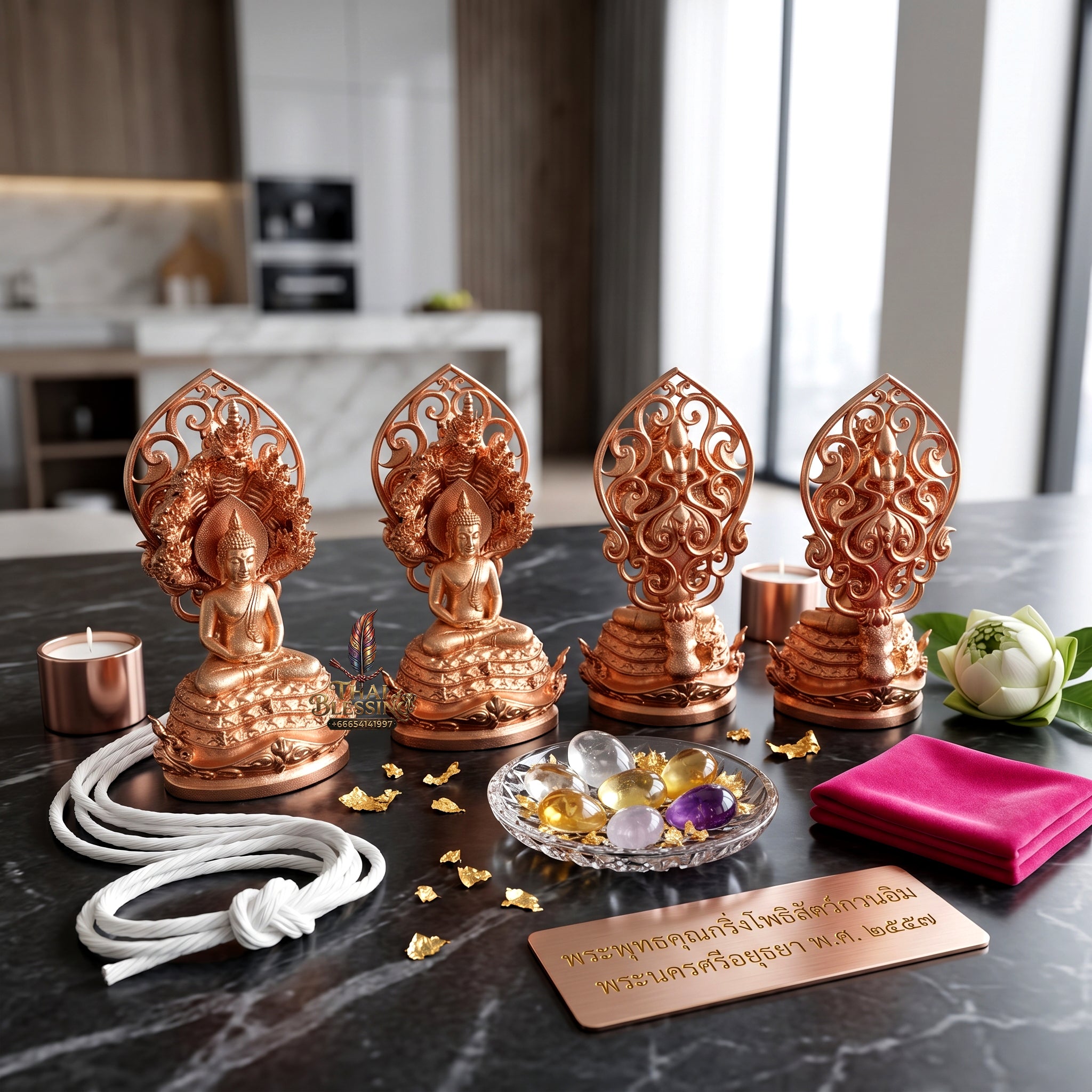 ✨🐍💰 Authentic Thai Amulet Sovereign Naga Canopy Node - White Bronze & Lek Lai Phra Phut Mucalinda, 2014 Executive Micro-Sculpture