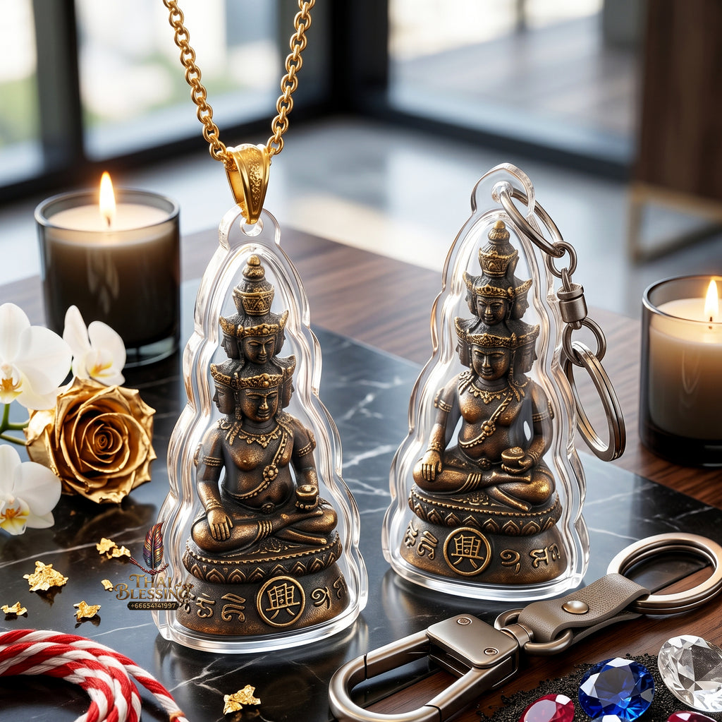 ✨👑💰 Authentic Thai Amulet Nine-Billionaire Sovereign Alignment Node - Luang Phor Thongdam Chanuan Kao Phra Navakoti, 2019 Wealth Asset