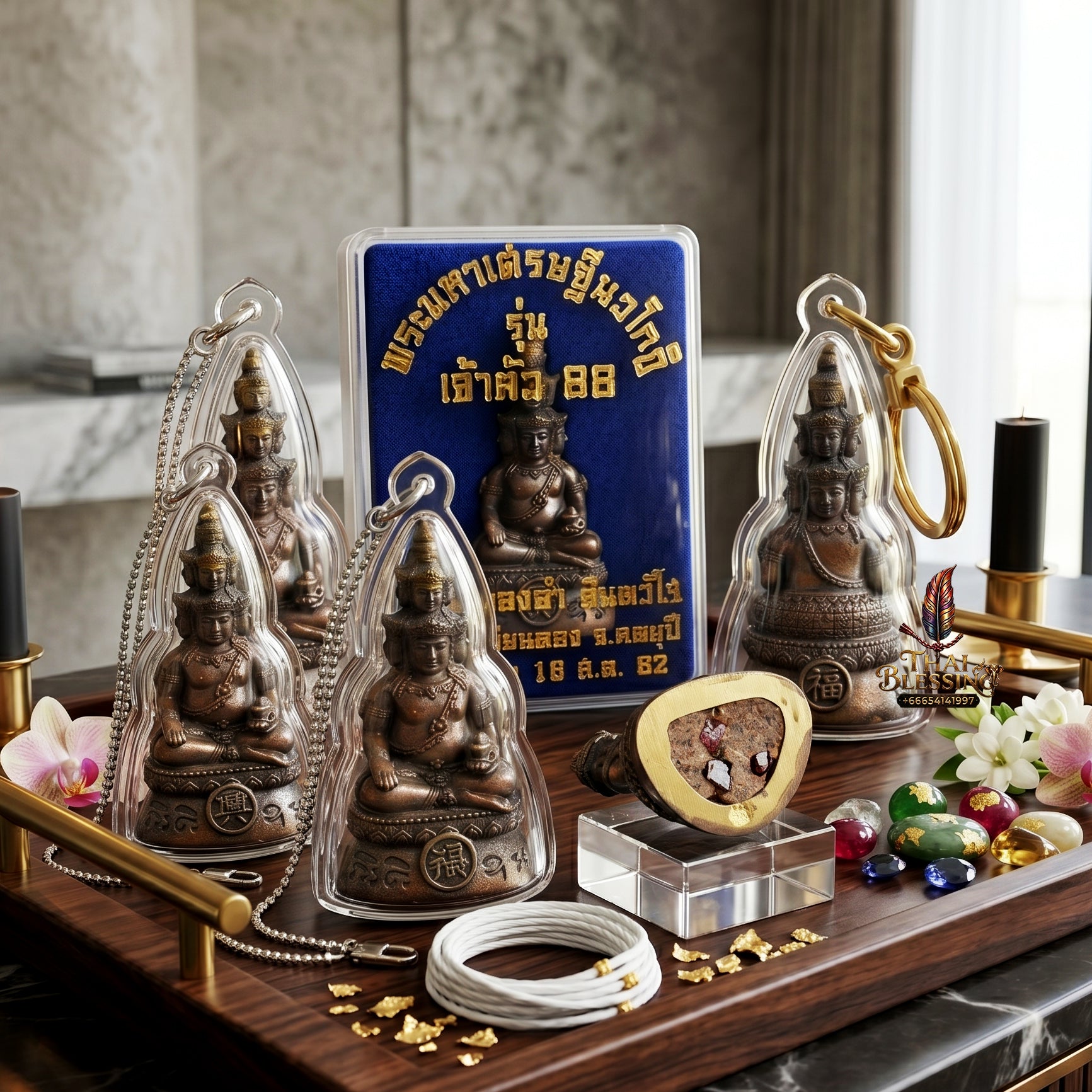 ✨👑💰 Authentic Thai Amulet Nine-Billionaire Sovereign Alignment Node - Luang Phor Thongdam Chanuan Kao Phra Navakoti, 2019 Wealth Asset