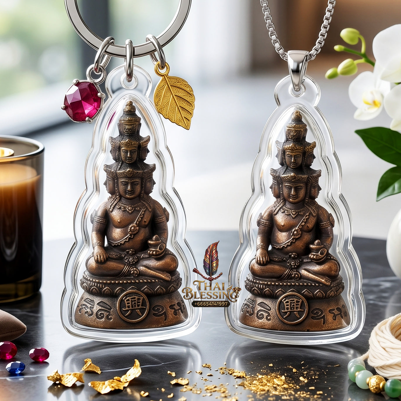 ✨👑💰 Authentic Thai Amulet Nine-Billionaire Sovereign Alignment Node - Luang Phor Thongdam Chanuan Kao Phra Navakoti, 2019 Wealth Asset