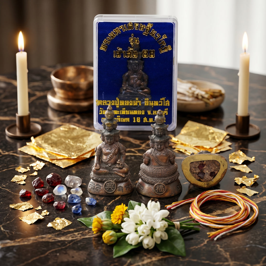 ✨👑💰 Authentic Thai Amulet Nine-Billionaire Sovereign Alignment Node - Luang Phor Thongdam Chanuan Kao Phra Navakoti, 2019 Wealth Asset