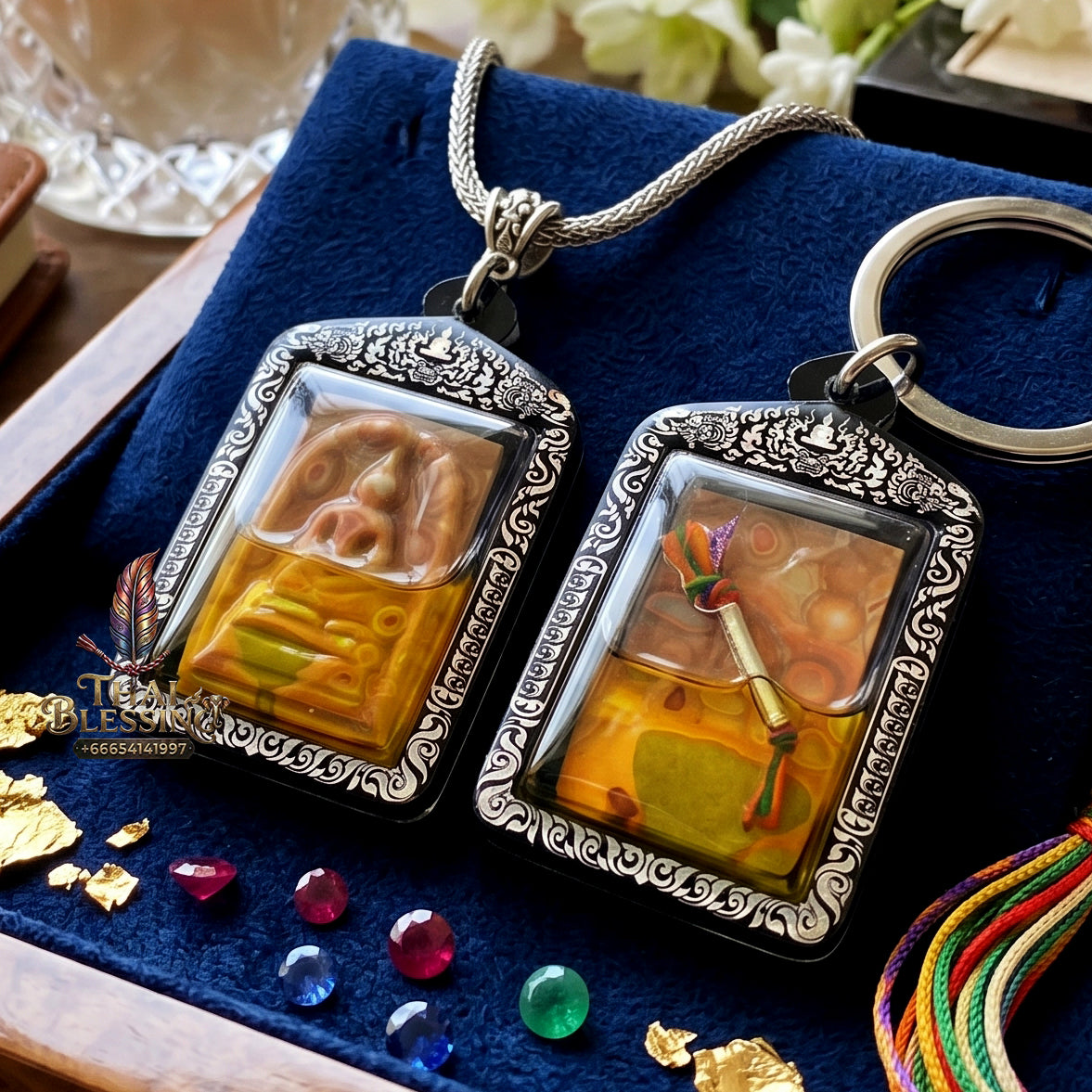✨👑💎 Authentic Thai Amulet Crystalline Relic Abundance Node - Ta Phoon Hand-Carved Hin Phra That Sam Roi Yod Somdet Oil, 2017 Legacy Batch