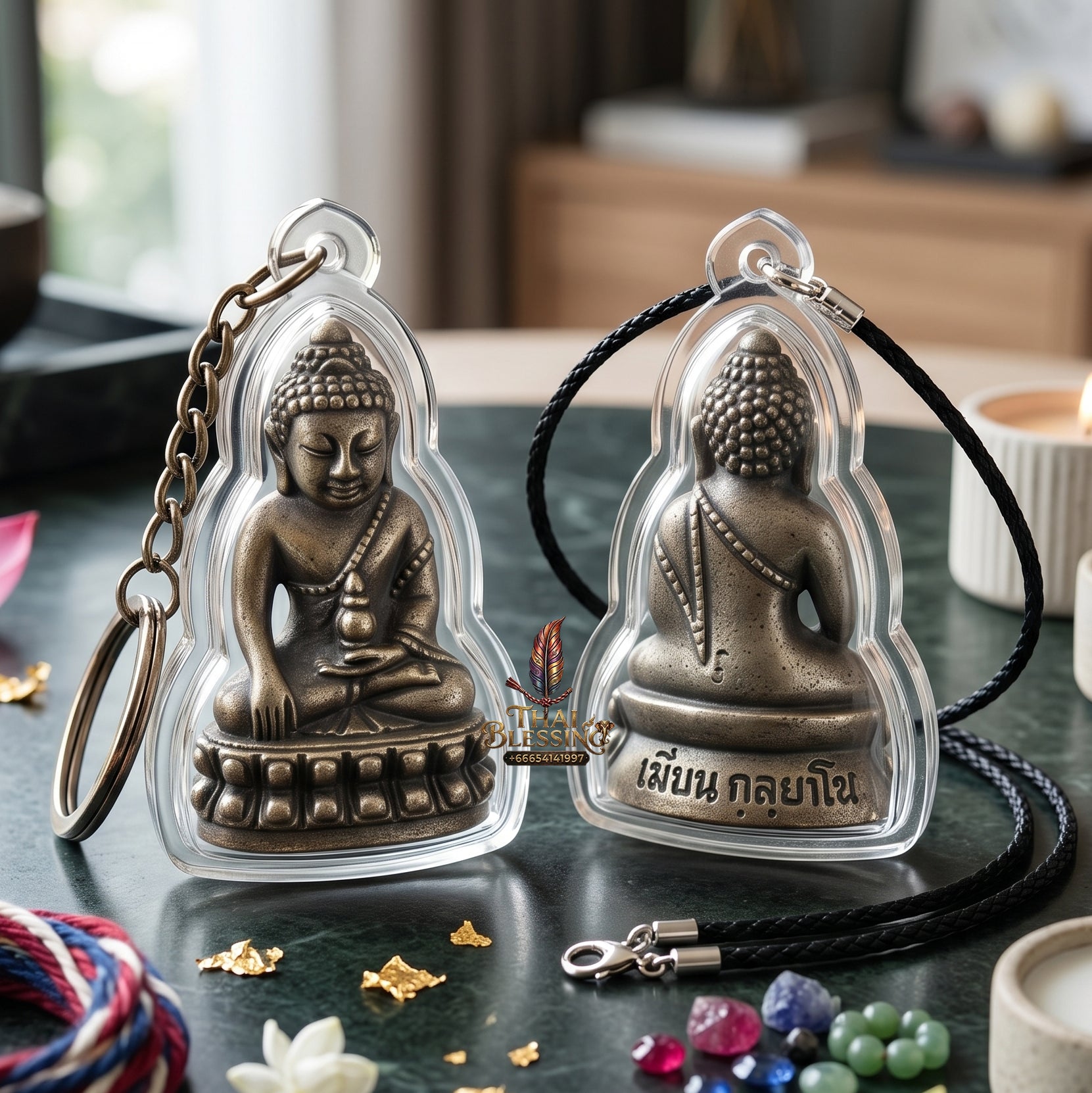 ✨👑💰 Authentic Thai Amulet Sovereign Victory Micro-Node - Luang Phor Mian Phra Chaiwat Puttho, 2014 Sao Ha Billionaire Series Satin Waterproof