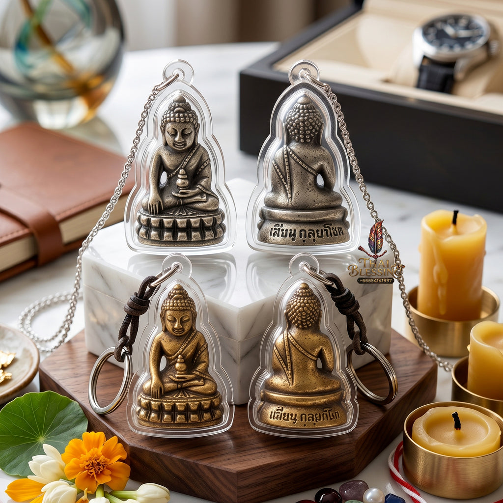 ✨👑💰 Authentic Thai Amulet Sovereign Victory Micro-Node - Luang Phor Mian Phra Chaiwat Puttho, 2014 Sao Ha Billionaire Series
