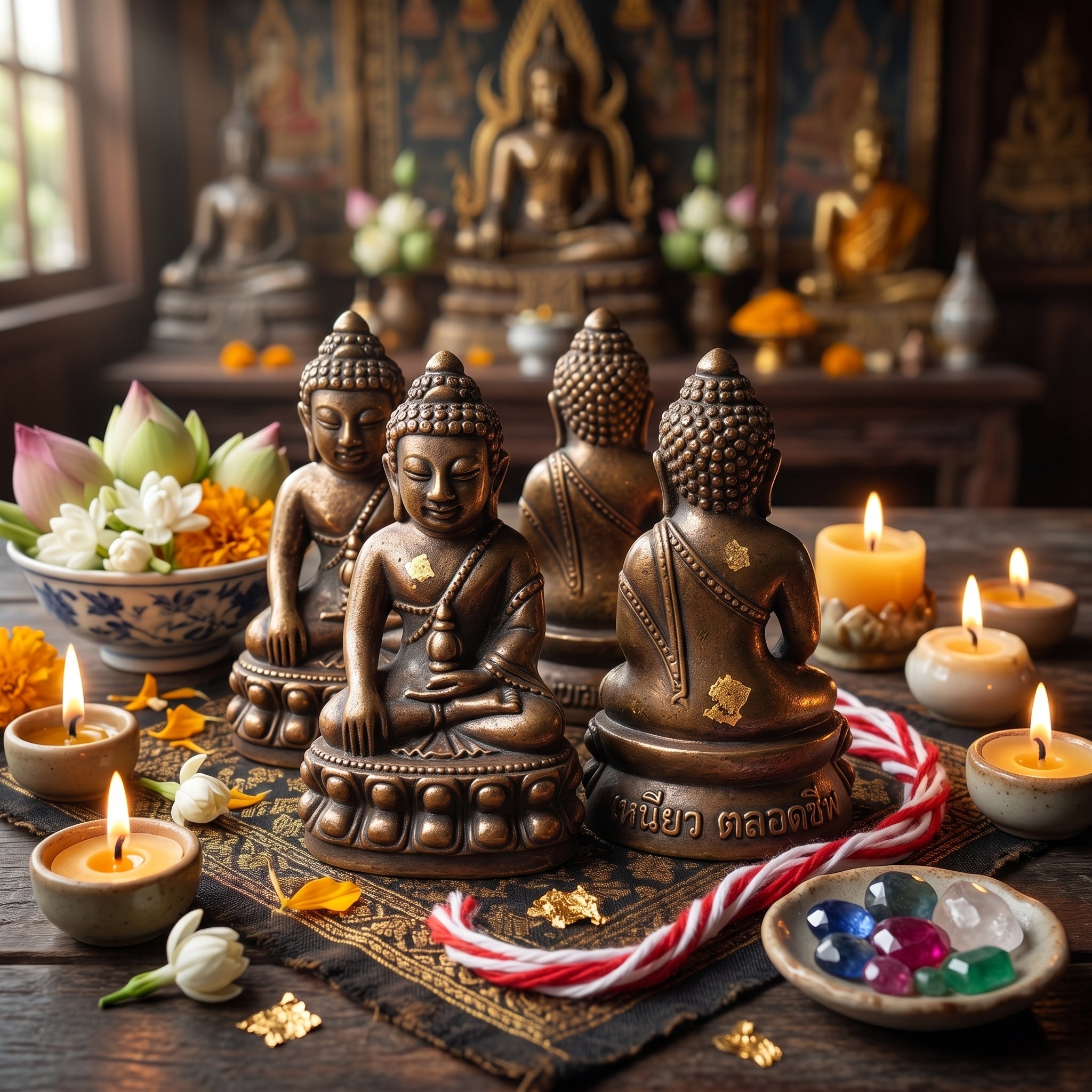 ✨👑💰 Authentic Thai Amulet Sovereign Victory Micro-Node - Luang Phor Mian Phra Chaiwat Puttho, 2014 Sao Ha Billionaire Series Bronz