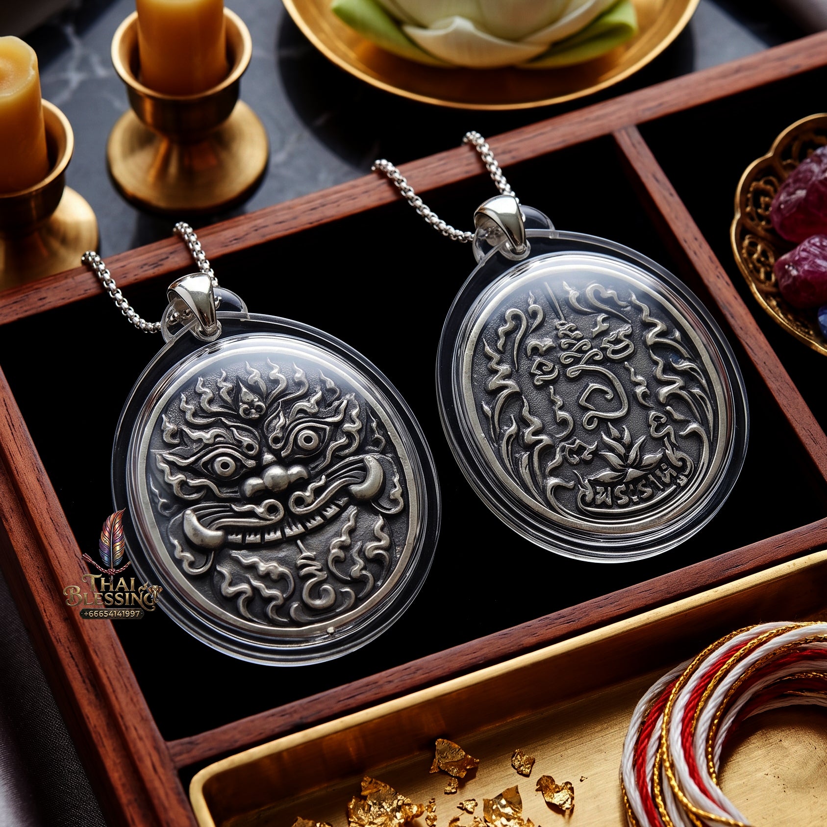 ✨👑🌑 Authentic Thai Amulet Phra Rahu Destiny Realignment Node - Luang Pu Rod Samrit Bronze Medal, 2019 Wealth & Governance Asset