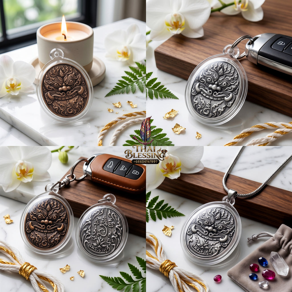 ✨👑🌑 Authentic Thai Amulet Phra Rahu Destiny Realignment Node - Luang Pu Rod Samrit Bronze Medal, 2019 Wealth & Governance Asset