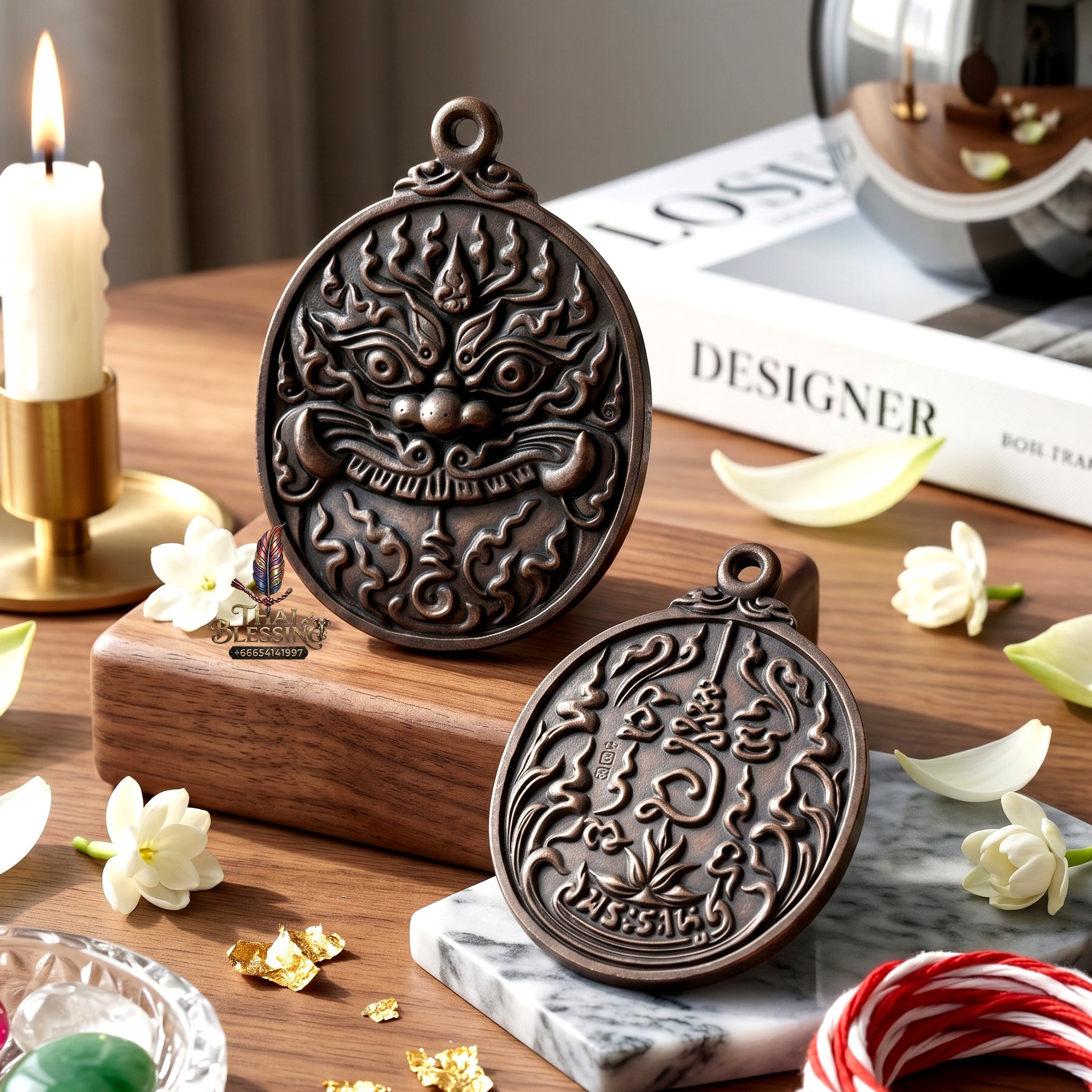 ✨👑🌑 Authentic Thai Amulet Phra Rahu Destiny Realignment Node - Luang Pu Rod Samrit Bronze Medal, 2019 Wealth & Governance Asset