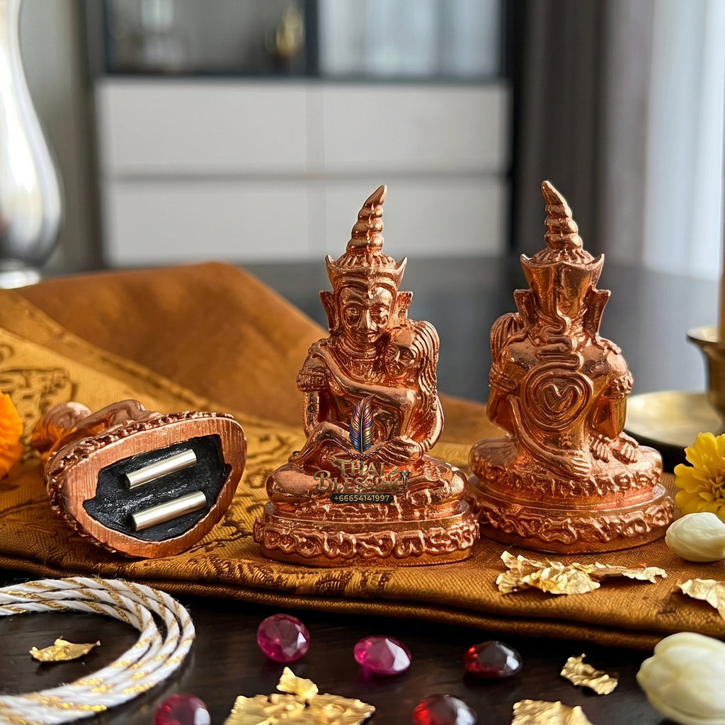 ✨👑💰 Authentic Thai Amulet Phya Ngan Sovereign Alignment Node - Luang Phor Prayoon Thong Daeng Copper, 2018 Wealth & Charisma Asset