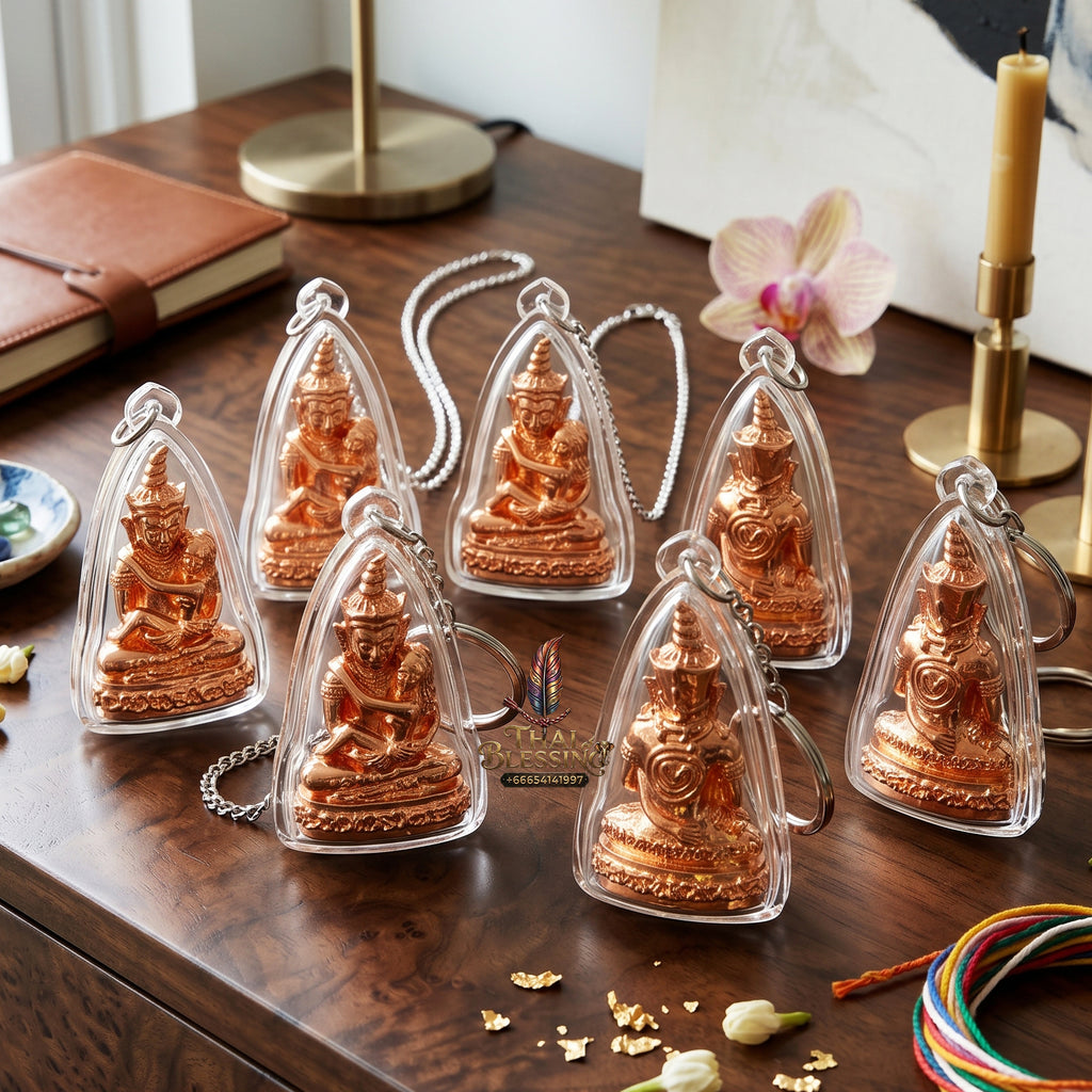 ✨👑💰 Authentic Thai Amulet Phya Ngan Sovereign Alignment Node - Luang Phor Prayoon Thong Daeng Copper, 2018 Wealth & Charisma Asset