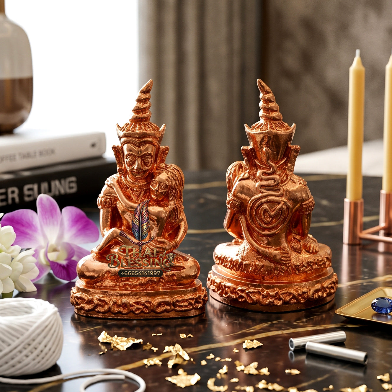 ✨👑💰 Authentic Thai Amulet Phya Ngan Sovereign Alignment Node - Luang Phor Prayoon Thong Daeng Copper, 2018 Wealth & Charisma Asset