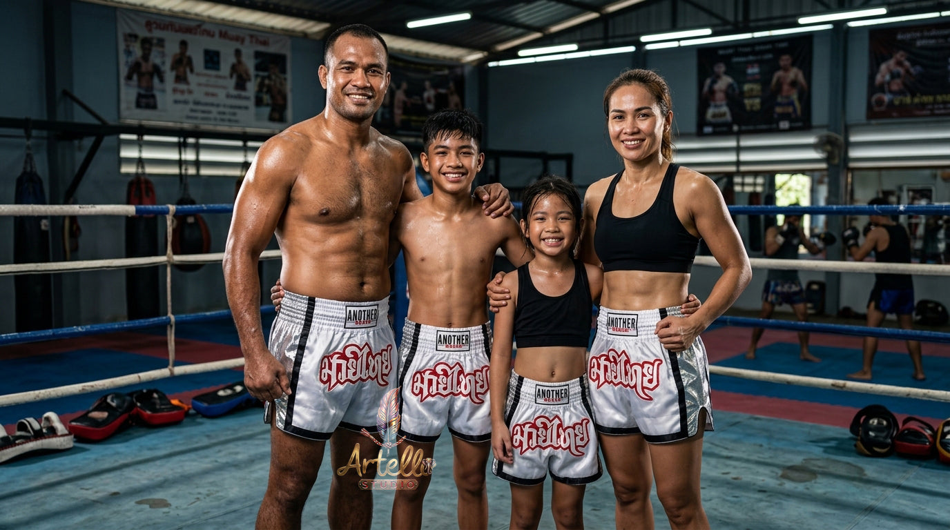 🥊 Muay Thai Shorts Kickboxing MMA Fight Shorts for Men Women Kids – Thai Boxing Training Gear, Breathable Quick Dry Martial Arts Combat Shorts