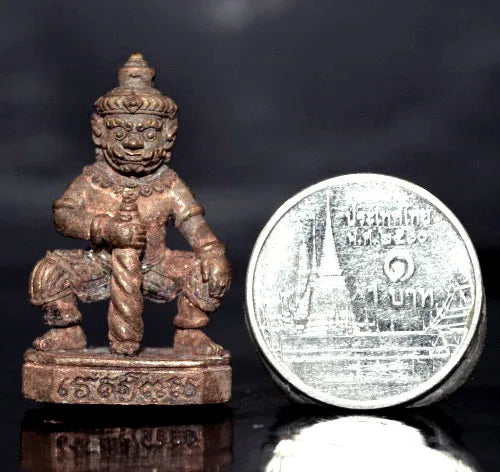 ✨ Ultimate Wealth & Spiritual Protection – Thao Wessuwan Bronze Amulet with Copper Sariga Takrud by Ta Poon 🌟