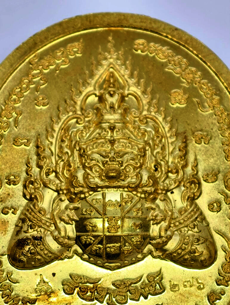 💰 Thao Wessuwan "Rap Sap" (Receive Wealth) Coin: Enamel Giant & Rahu Back by LP Phat (Wat Huay Duan) – Turn Fate & Get Rich