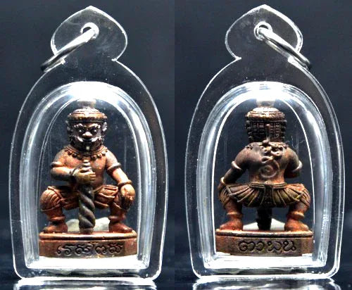 ✨ Ultimate Wealth & Spiritual Protection – Thao Wessuwan Bronze Amulet with Copper Sariga Takrud by Ta Poon 🌟