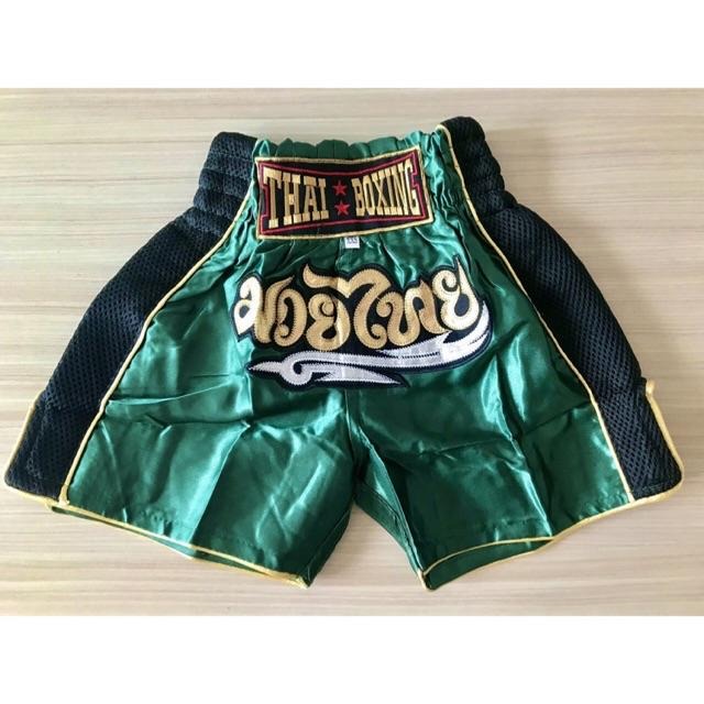 🏮 The Aero-Warrior: Premium Mesh-Tech Muay Thai Shorts – Breathable Side-Panel Satin Trunks, Advanced Ventilation Series, Handcrafted Export Grade for All Ages (Green Muay Thai shorts)