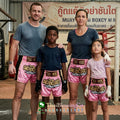 🏮 The Aero-Warrior: Premium Mesh-Tech Muay Thai Shorts – Breathable Side-Panel Satin Trunks, Advanced Ventilation Series, Handcrafted Export Grade for All Ages (Pink Muay Thai shorts)
