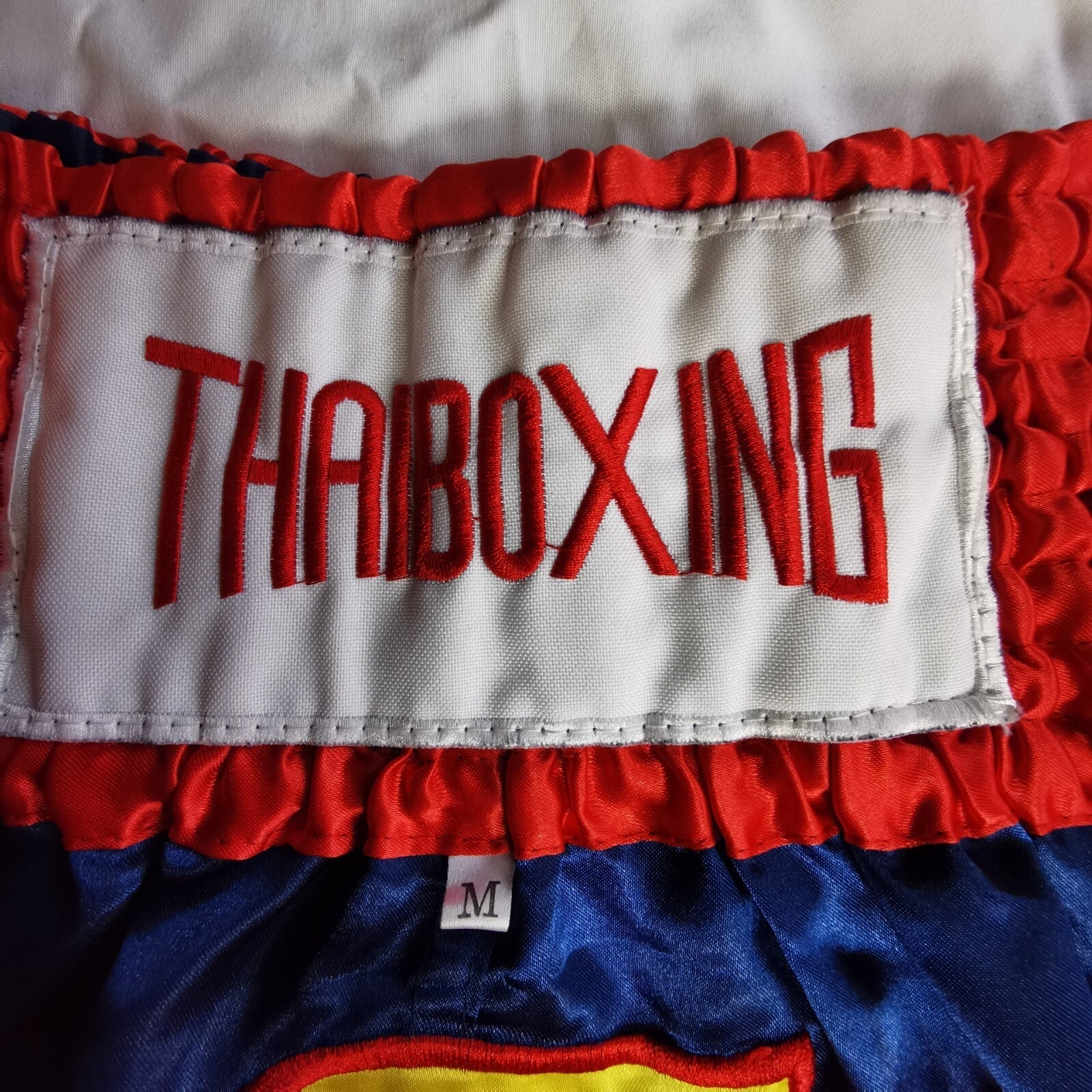 🥊The Apex Striker: Premium Side-Striped Muay Thai Shorts – Authentic Kanok Embroidered Satin Trunks, Quick-Dry Double-Layered Export Grade for Adults and Kids (Muay Thai shorts, blue.)