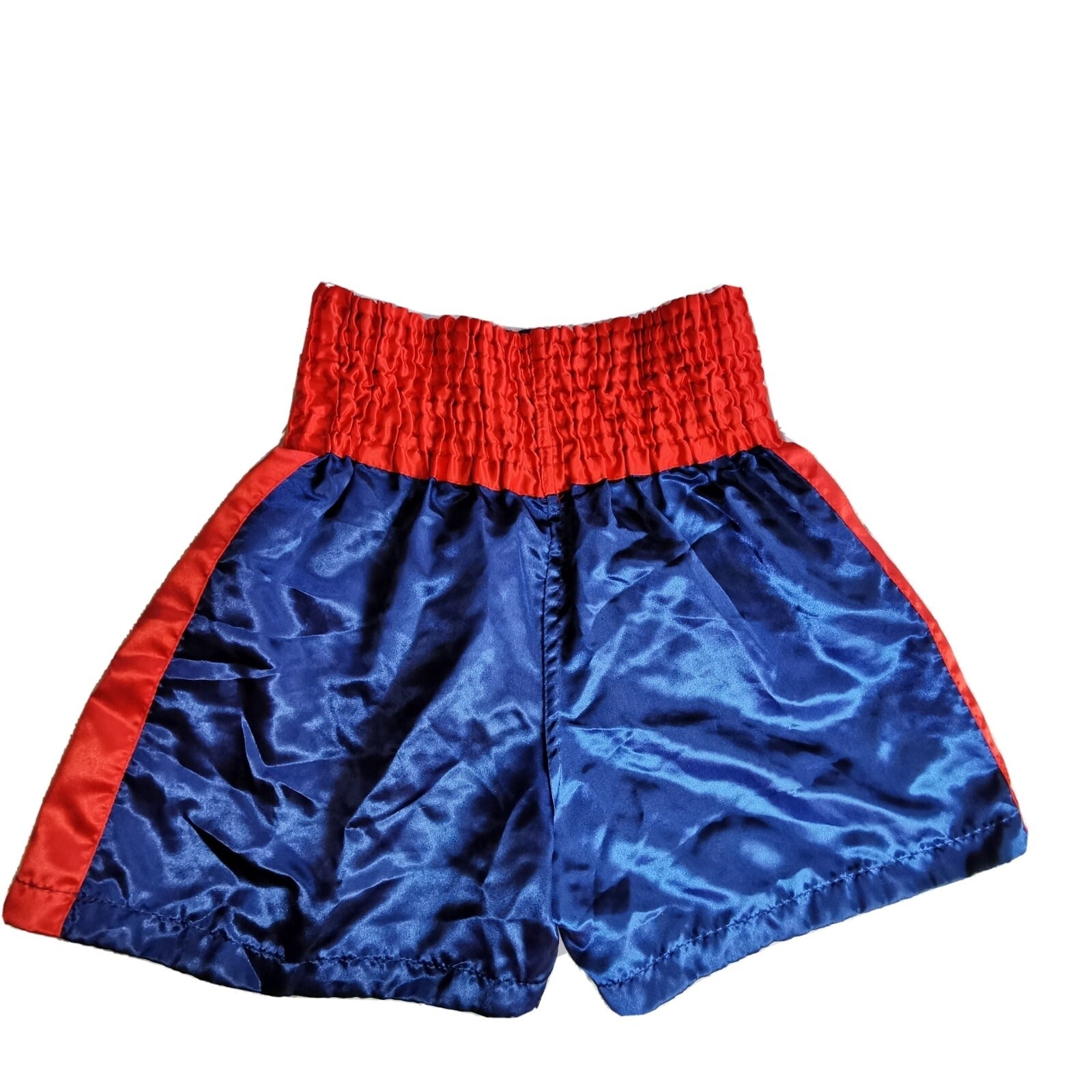 🥊The Apex Striker: Premium Side-Striped Muay Thai Shorts – Authentic Kanok Embroidered Satin Trunks, Quick-Dry Double-Layered Export Grade for Adults and Kids (Muay Thai shorts, blue.)