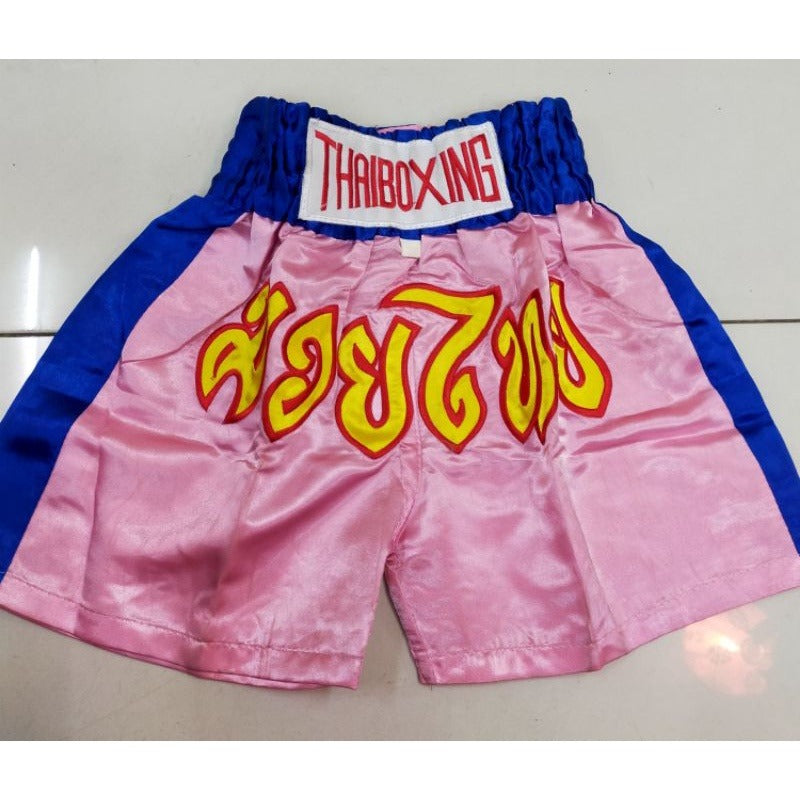 🥊The Apex Striker: Premium Side-Striped Muay Thai Shorts – Authentic Kanok Embroidered Satin Trunks, Quick-Dry Double-Layered Export Grade for Adults and Kids