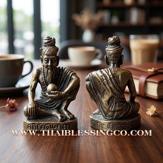 ✨ 🔮 The Architect of Destiny: Sacred 'Silver Ore' Ruesi Phet Chalu Kan by Luang Pho Prathueang (2001 Vintage) – The Ultimate Talisman for Reversing Bad Luck, Divine Protection, and Wish Fulfillment 🔮 ✨